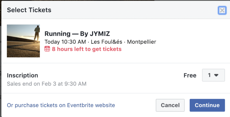 Evenement facebook pour Jymiz