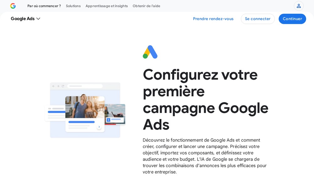 Interface campagnes Google Ads en français - Configurez votre première campagne