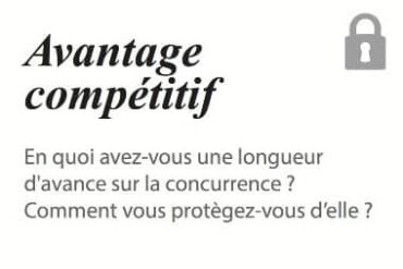 Avantage compétitif dans le Lean Canva