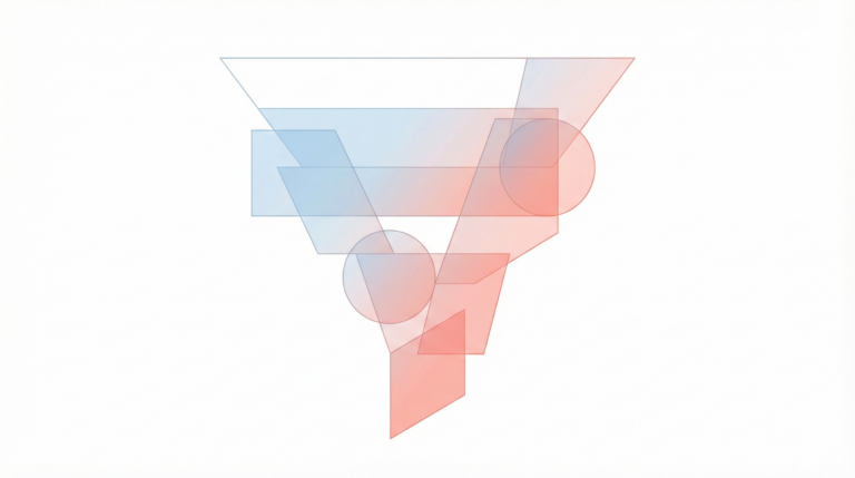 Illustration funnel de conversion landing page