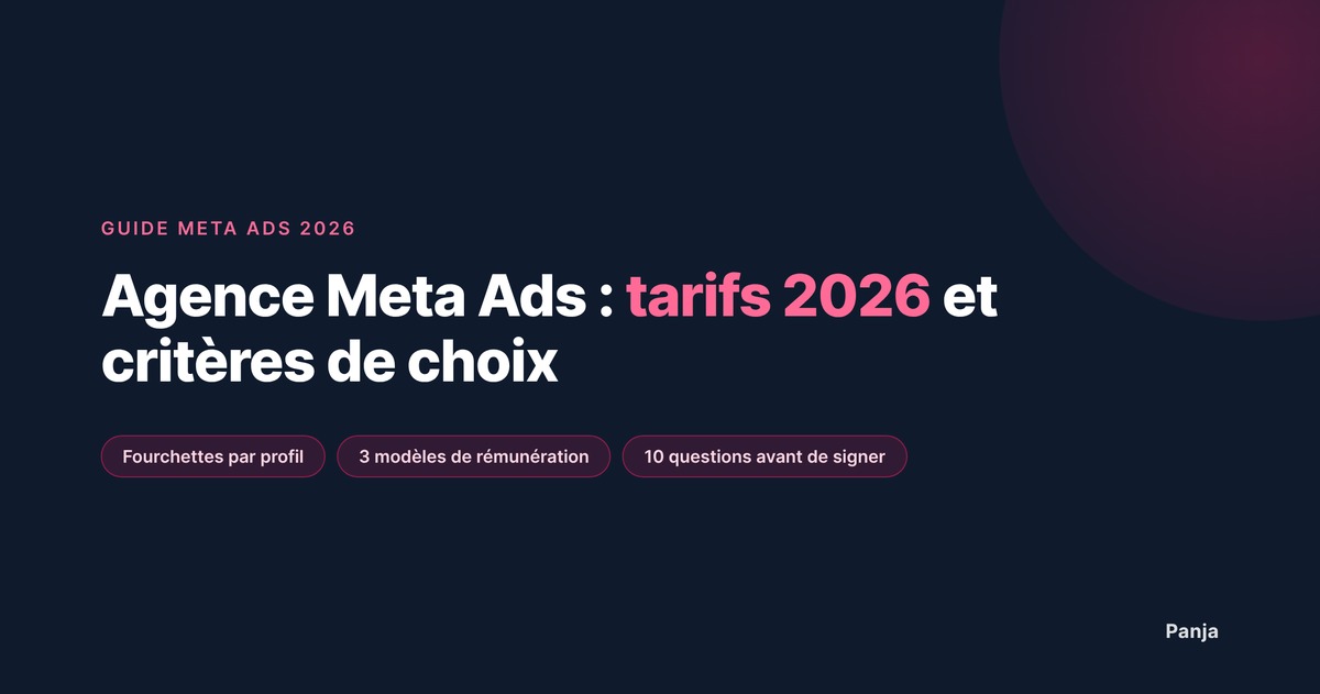Agence Meta Ads : tarifs 2026 et critères pour bien choisir