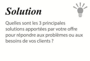 Solution dans le Lean Canva