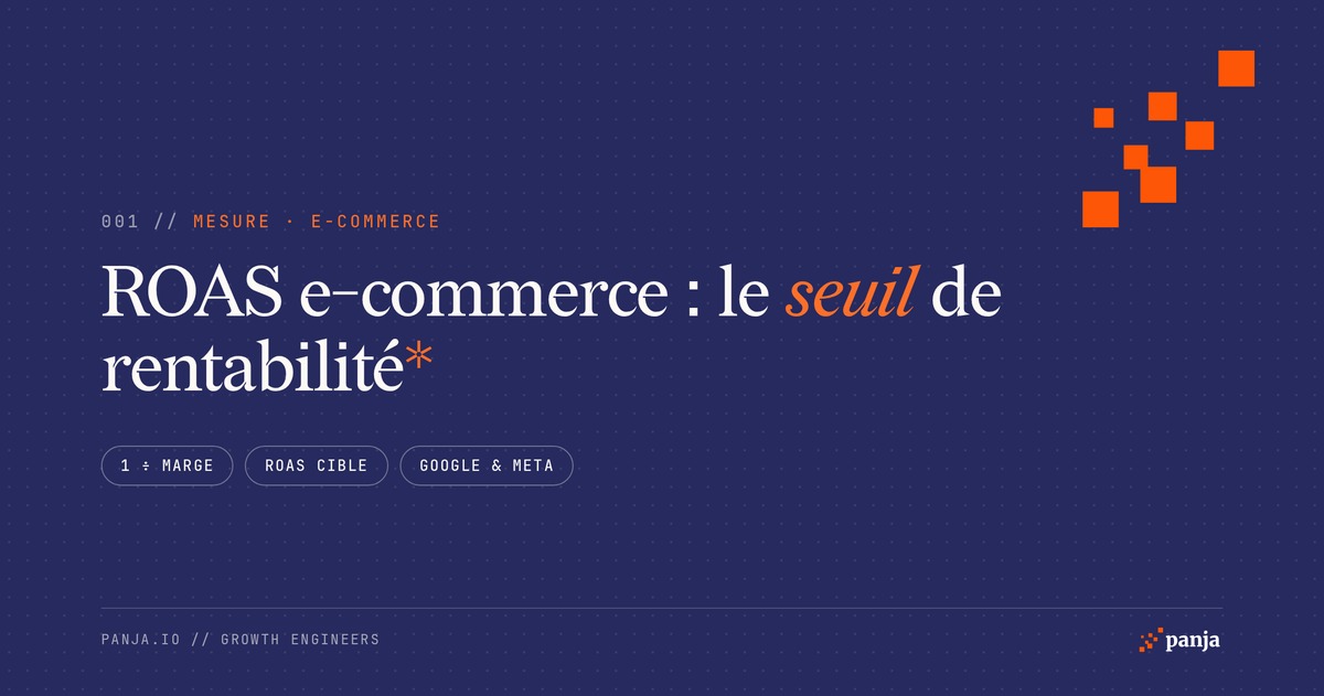 ROAS e-commerce : calcul, seuil de rentabilité et bon ROAS